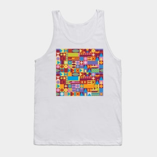 Retro Color Blocks Tank Top